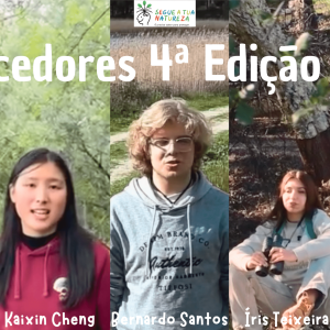 Vencedores da 4.ª edição do projeto Segue a Tua Natureza – Lara Ferreira, Kaixin Cheng, Bernardo Santos, Íris Teixeira e Manuel Klose